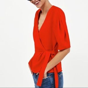 Zara wrap top